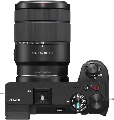 Vista 4 de Sony Alpha 6700 – APS-C - Cámara con lente intercambiable con sensor de 26 MP, video 4K, reconocimiento de sujetos basado en IA, grabación Log