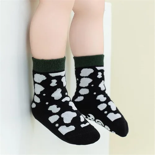 Vista 6 de Calcetines antideslizantes para bebés, calcetines de tobillo antideslizantes con agarres, calcetines para recién nacidos, niñas y niños, 5 pares