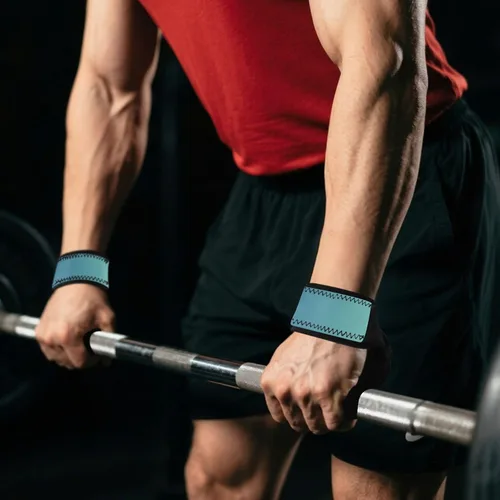 Vista 7 de Green Gradient Weightlifting Wrist Wraps 26" Power Workouts Heavy Duty Wrist Workout Straps for Weightlifting, Bodybuilding, Powerlifting, Strength