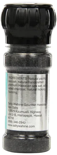 Vista 2 de Salty Wahine Gourmet Hawaiian Sea Salts, Lava negra, 4 onzas