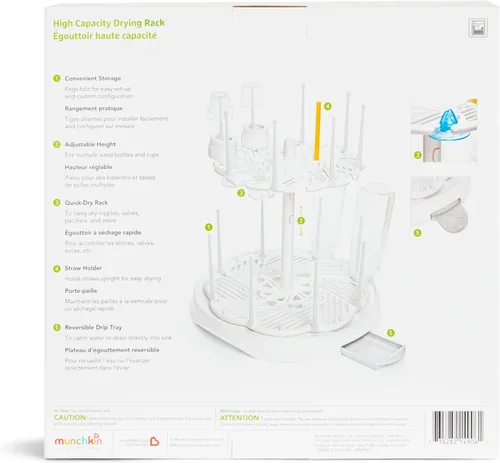 Vista 8 de Munchkin® Estante de secado de alta capacidad para biberones y accesorios, blanco