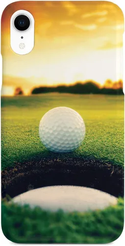 Vista 10 de Inspired Cases - Funda con textura 3D para iPhone Xs Max - Funda protectora de goma para iPhone Xs Max de Apple - Pelota de golf Sunset