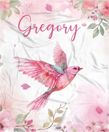Vista 71 de Manta de bebé personalizada para niñas y niños pequeños, recién nacidos, regalos personalizados de vaca floral con nombre y texto, 40 x 30 pulgadas