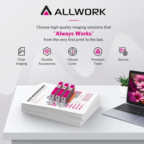 Vista 5 de ALLWORK CLI-281XXL Compatible con cartuchos de tinta Canon 281 TR8620a CLI-281XXL CLI-281 XXL para usar con TR8620 TS7520 TS9520 TS9521C TR8520