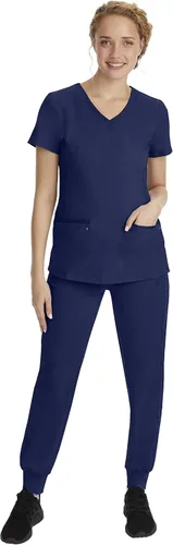 Vista 3 de Healing Hands, Purple Label Yoga 2245"Juliet, camisa de uniforme médico con cuelloe en V, para mujer