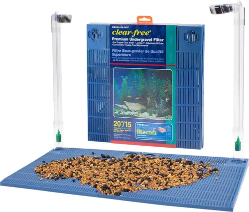 Vista 7 de Penn-Plax Filtro de acuario Undergravel para tanques de 10 galones, dos placas de 9.5 x 9.5 pulgadas, sistema debajo de grava para agua limpia