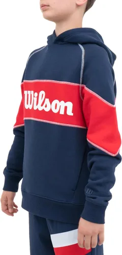 Vista 2 de WILSON Sudadera con capucha de forro polar para niños, con estilo, variedad de diseños