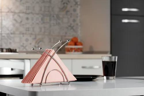 Vista 4 de Servilleteros de acero inoxidable para mesas - Servilleteros para cocina, servilleteros de mesa, servilleteros de cóctel, moderno servilletero