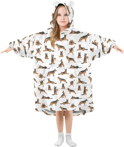 Vista 25 de Mantas portátiles para niños, súper suaves, cálidas y acogedoras, sudadera con capucha de gran tamaño, regalos para niños de 3 a 14 años, niñas