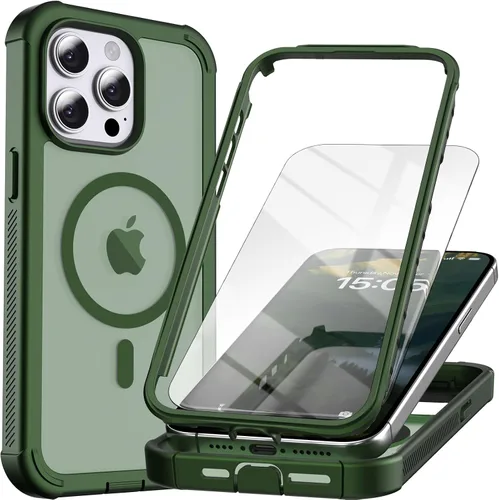 Vista 35 de Funda magnética para iPhone SE 3ª y 2ª [protector de pantalla] [compatible con MagSafe] [protección contra caídas de grado militar]