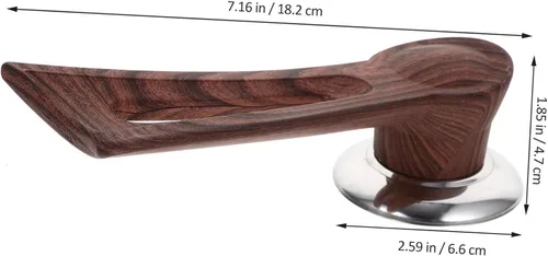 Vista 7 de SHOWERORO Mango universal de repuesto para tapa de olla con acabado de grano de madera, agarre ergonómico que se adapta a varios accesorios