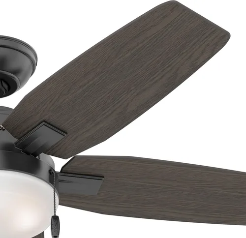 Vista 8 de Hunter Ventilador de techo contemporáneo negro mate de 46 pulgadas con kit de luces (renovado)
