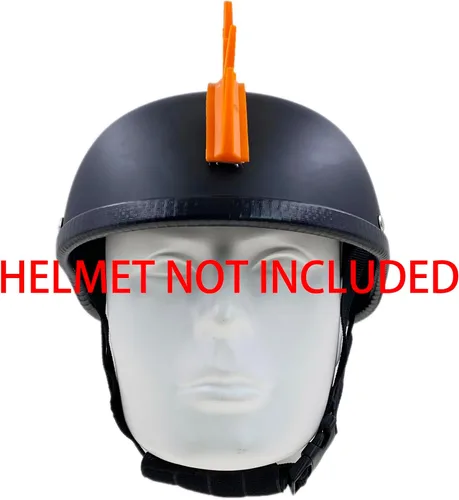 Vista 3 de Punk Mohawk Warhawk - Accesorio de peluca de goma para esquí, patinaje, bicicleta, motocicleta, scooter, casco de motocicleta (Zigzag - naranja neón)