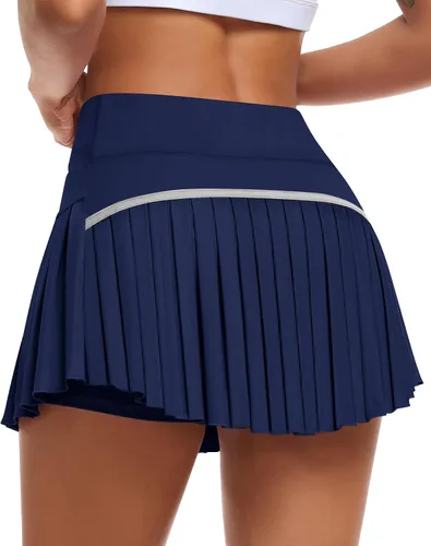 Vista 19 de JoyGirl Womens Pleated Tennis Skirt with Shorts High Waisted Golf Skort Mini Skirt Workout Skirt Athletic Skorts with Pockets