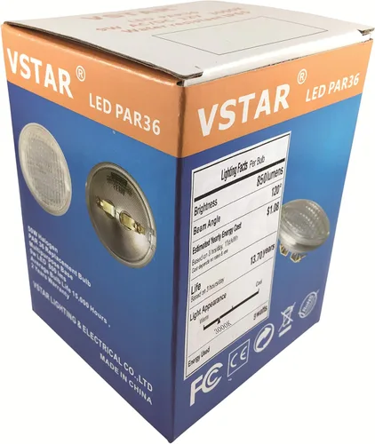 Vista 5 de Vstar LED PAR36 9W (Eq a 50W halógeno) 12V AC/DC lámpara paisaje impermeable (paquete de 4 - blanco cálido) 12V AC/DC, warm white 3000k,DOE