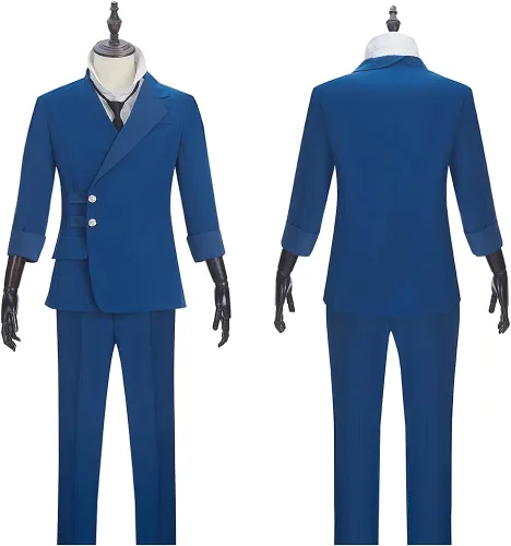 Vista 3 de Weixu Disfraz de vaquero de anime Bebop Spike Spiegel, disfraz de cosplay, traje de Halloween, carnaval