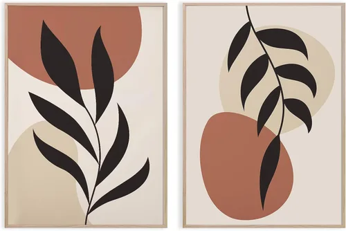 Vista 15 de Juego de 3 pósteres florales retro, imágenes de flores coloridas, póster moderno y colorido de arte de pared botánico bohemio de mediados de siglo