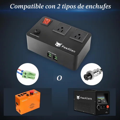 Vista 3 de FoxAlien Interruptor de relé del módulo de relé para máquinas enrutadoras CNC, enrutadores y colector de polvo con control sincrónico