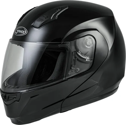 Vista 2 de GMAX Casco modular MD-04 (negro, grande) - Aprobado por FMVSS 218