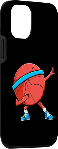 Vista 3 de iPhone 14 dabbing pelota de baloncesto divertido niños hombres mujeres deportes jugador caso
