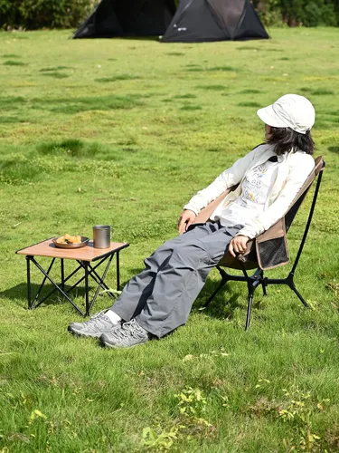 Vista 12 de WildCall Silla de camping plegable ligera con marco de configuración rápida, silla de playa compacta para mochileros con pies antideslizantes 2 Azul