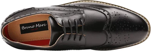 Vista 5 de Bruno Moda Italy Men's Prince Classic Modern Formal Oxford Wingtip Lace Up Dress Shoes