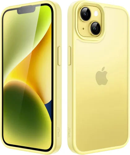 Vista 17 de JETech Funda mate para iPhone 14 de 6.1 pulgadas, a prueba de golpes, protección contra caídas de grado militar, cubierta trasera translúcida