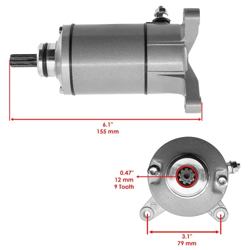 Vista 2 de Caltric Motor de arranque compatible con Suzuki V-Strom DL650 DL 650 2004 2005 2006 2007 2008 2009