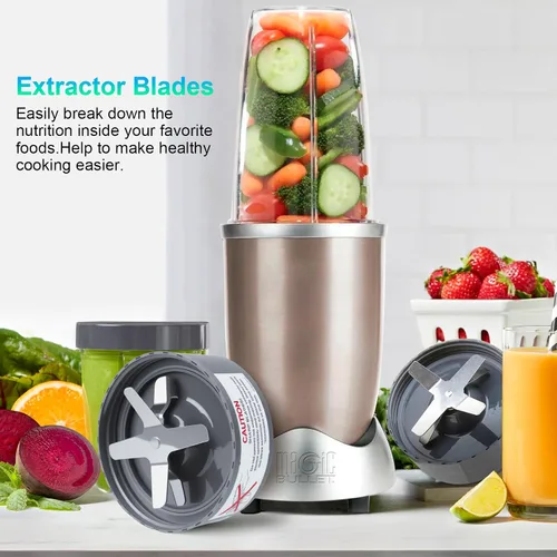 Vista 7 de Cuchilla extractora de repuesto, compatible con licuadora NutriBullet 600 W/900 W de la serie Pro con juntas de sellado de goma de silicona de grado