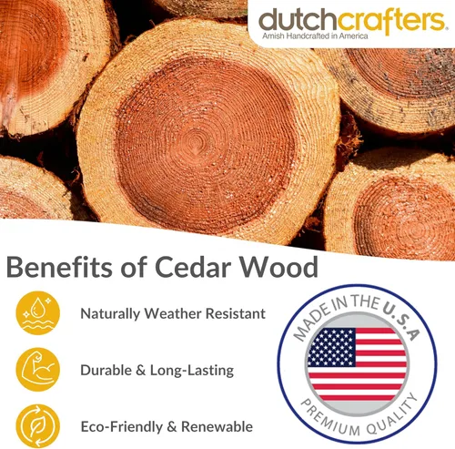 Vista 6 de DutchCrafters Bandeja grande de madera de cedro con plataforma abierta para pájaros, alimentador de semillas de pájaros de madera para pájaros