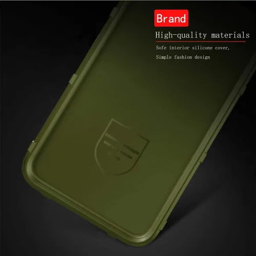 Vista 6 de Para iPhone 11 Caso, (Rugged Shield Series) TPU Funda Protectora Táctica Gruesa De Armadura Sólida Para IPhone 11 (6.1 Pulgadas) - Verde Ejército