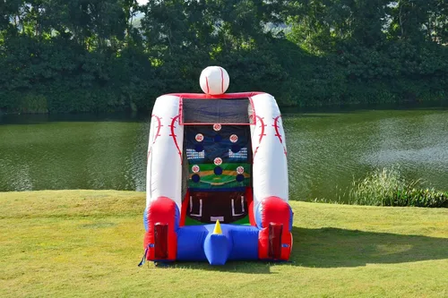 Vista 5 de JumpOrange Juego inflable de béisbol (con soplador y murciélago de espuma), niños y adultos, grado comercial, juego de alquiler, agujeros de tiro