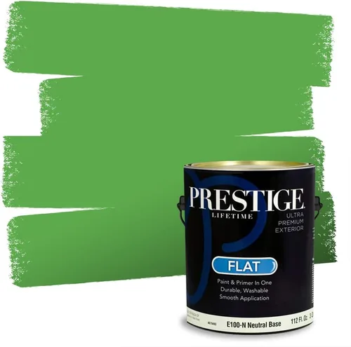Vista 145 de PRESTIGE Pintura exterior e imprimación en uno, aloe, plano, 1 galón