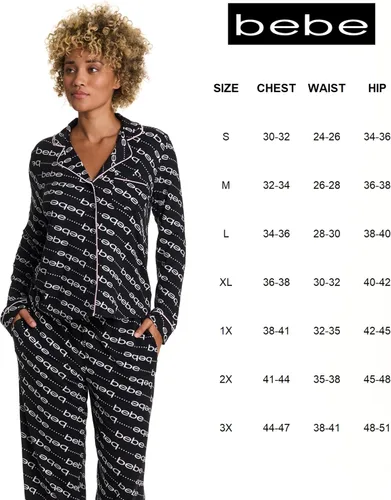 Vista 6 de bebe Pijama con botones para mujer, pijama de manga larga con botones y pantalones, conjunto de pijama para mujer