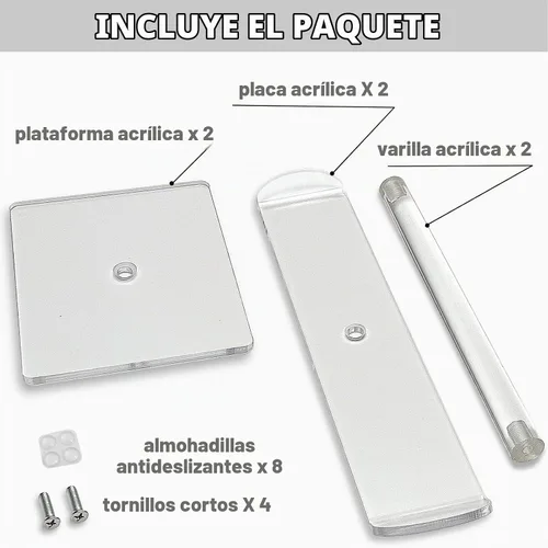 Vista 6 de Organizador de acrílico para diadema, paquete de 2 accesorios para el cabello