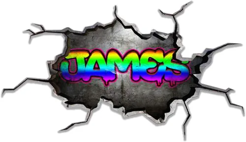 Vista 31 de Calcomanía de pared personalizada con nombre de graffiti 3D, calcomanía decorativa de vinilo artística personalizada, extraíble, despegar y pegar