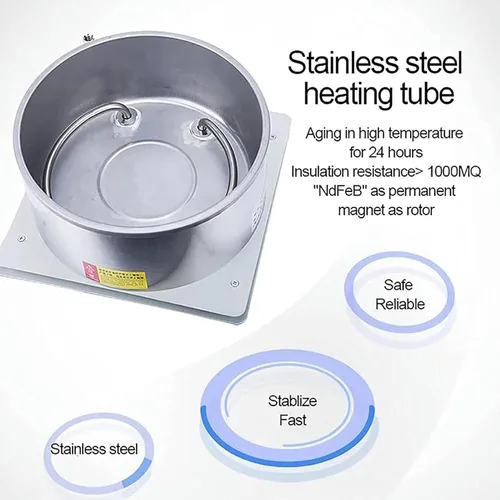 Vista 4 de 500W Laboratory Magnetic Stirring Heating Pot, Agitador magnético de placa caliente 2L, Sistema de control de temperatura de pantalla digital, Baño