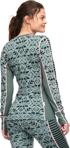 Vista 2 de Kari Traa Else - Camiseta de manga larga para mujer, 100 % lana merina, de punto térmico, ajustada