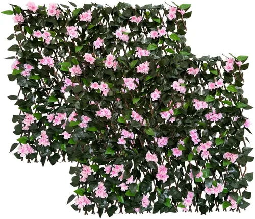 Vista 31 de Pantalla de Privacidad de Cerca Expandible para Balcón, Patio Exterior, Panel Decorativo de Cercado de Hiedra Artificial, Setos Artificiales