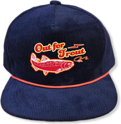 Vista 39 de ThatsRad Out for Trout Corduroy Snapback Sombrero Gorra Pesca con Mosca Pescador
