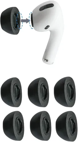 Vista 34 de Almohadillas de espuma viscoelástica Comply de repuesto para auriculares Apple AirPods Pro 1 y 2 Comodidad máxima, ajuste seguro, aislamiento