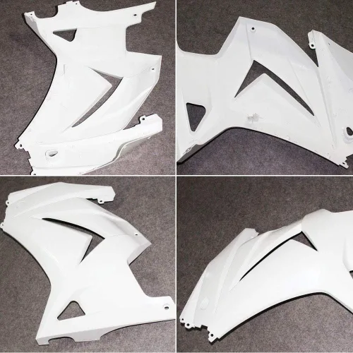 Vista 2 de Kit de carenado de motocicleta para Kawasaki NINJA 250R EX250 2008 2009 2010 2011 2012 sin pintar (15 piezas)
