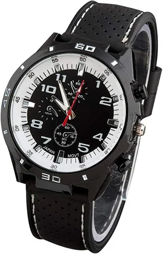 Vista 12 de GT Racer - Reloj deportivo para hombre, piloto militar, estilo aviador, estilo militar, correa de silicona negra, relojes deportivos para hombre
