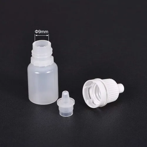 Vista 3 de 30 botellas de plástico con cuentagotas de 0.17 onzas líquidas, con tapa blanca, botellas vacías exprimibles de líquido para disolventes, aceites