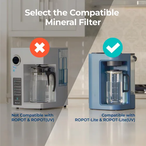 Vista 2 de Bluevua Filtros de remineralización de doble paquete, juego de un año para RO100ROPOT-LITE, alcalinos para filtro de ósmosis inversa, remineralizar