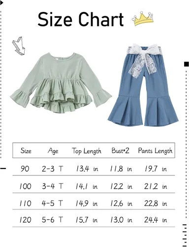 Vista 6 de Conjunto de ropa de bebé para niña pequeña con volantes, pantalones florales con bonito conjunto de diadema
