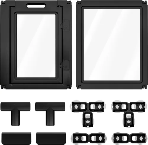 Vista 43 de FXW AuraSpace - Cerca acrílica para perros pequeños, para interiores, 24 pulgadas, 2 paneles, incluye 1 puerta y 1 panel, color negro