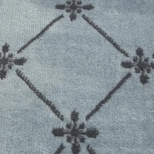 Vista 5 de Home Dynamix Premium Aydin - Alfombra tradicional con diseño floral de diamantes, azul/marfil, 1.9 x 7.2 pies