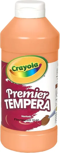 Vista 3 de Crayola Pintura de témpera de neón, pintura azul claro para niños, botella exprimible de 16 onzas