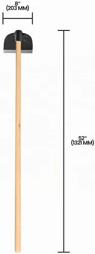 Vista 4 de Zenport Azada J6-208 con mango de madera de 53 pulgadas, acero
